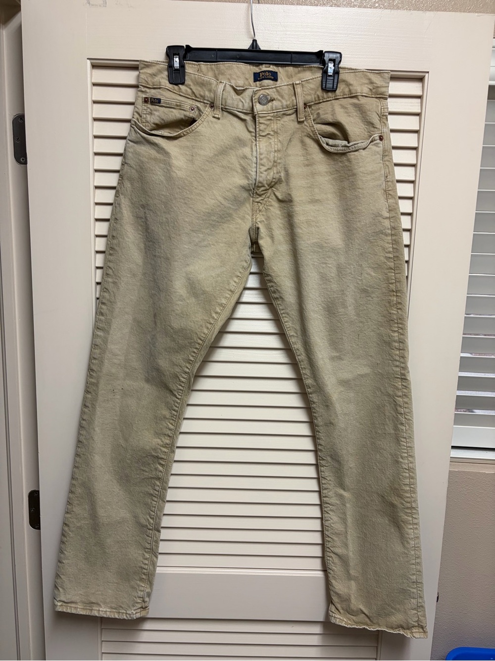 Polo Ralph Lauren Varick Slim Straight Beige Khaki Jeans Men’s 34x32 Stretch